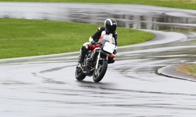 Even in the rain, the track is safer than the street