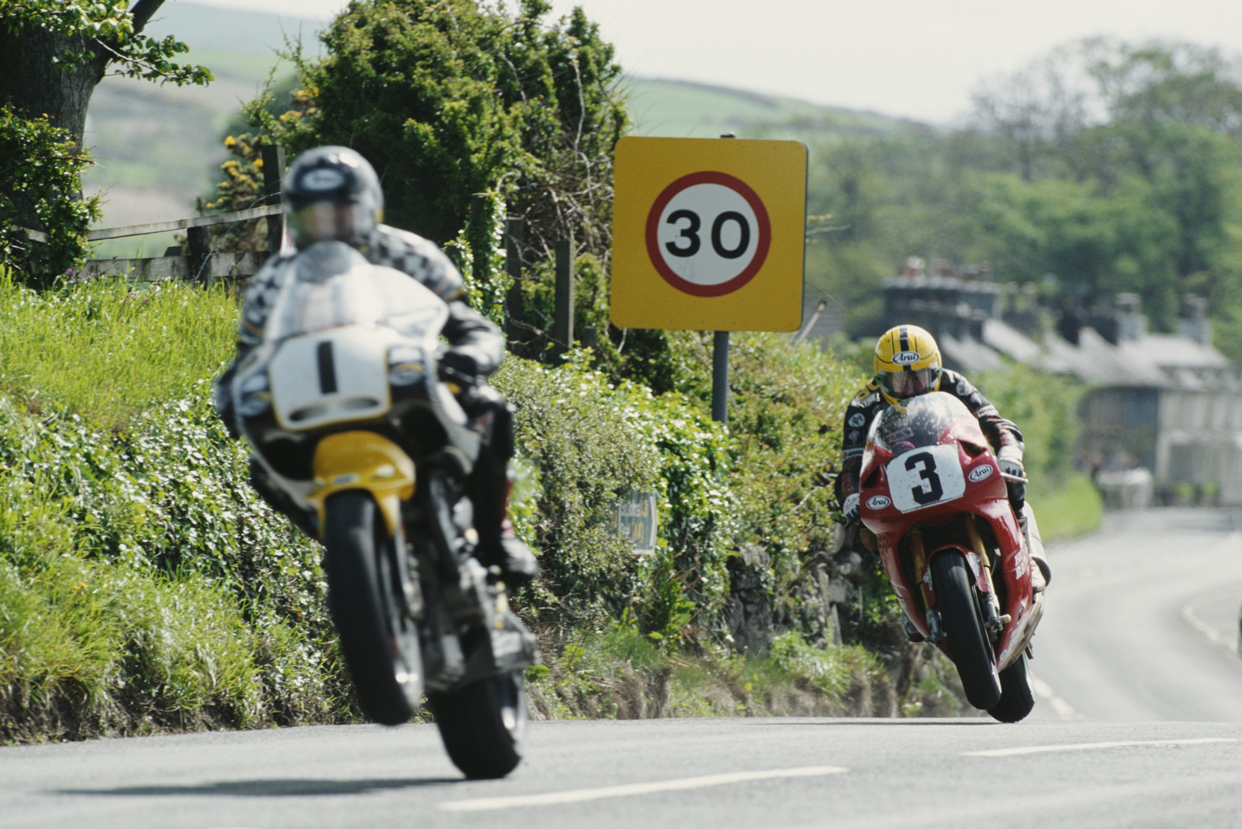 Joey Dunlop Isle of Man race action