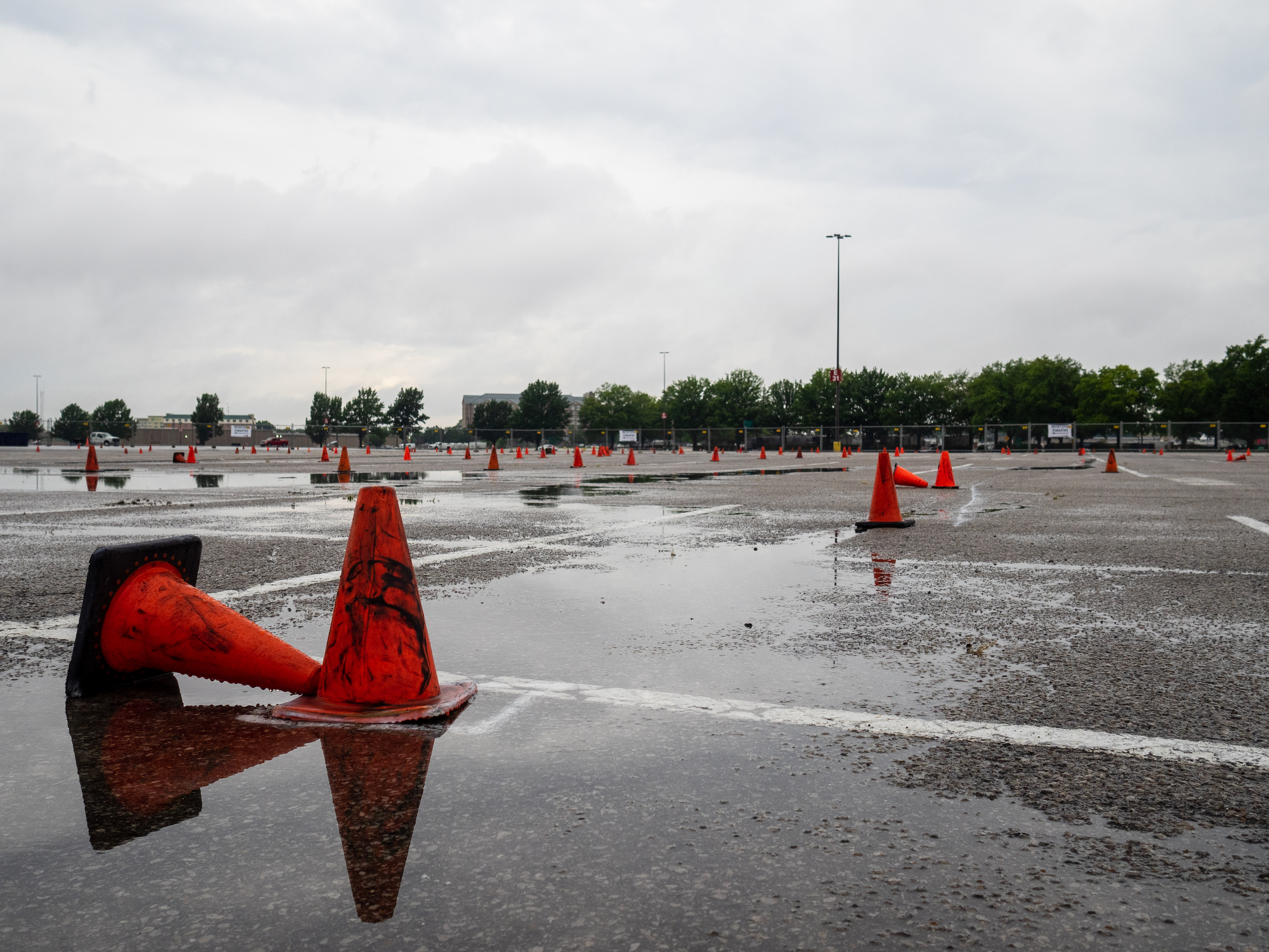 Autocross cones rain delay