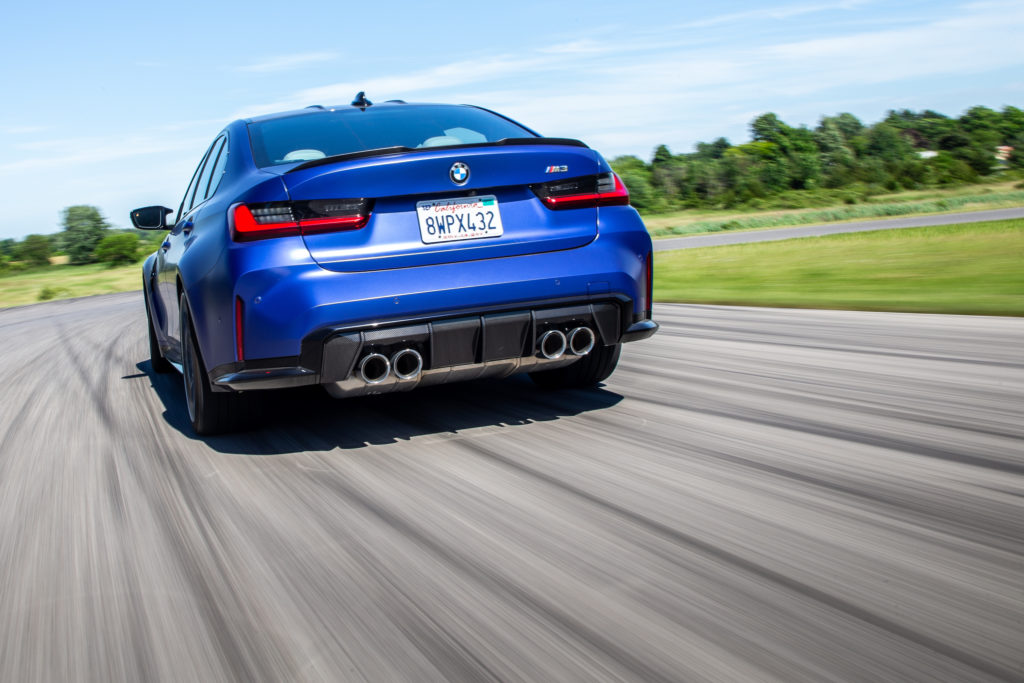 2022 BMW M3 rear driving action