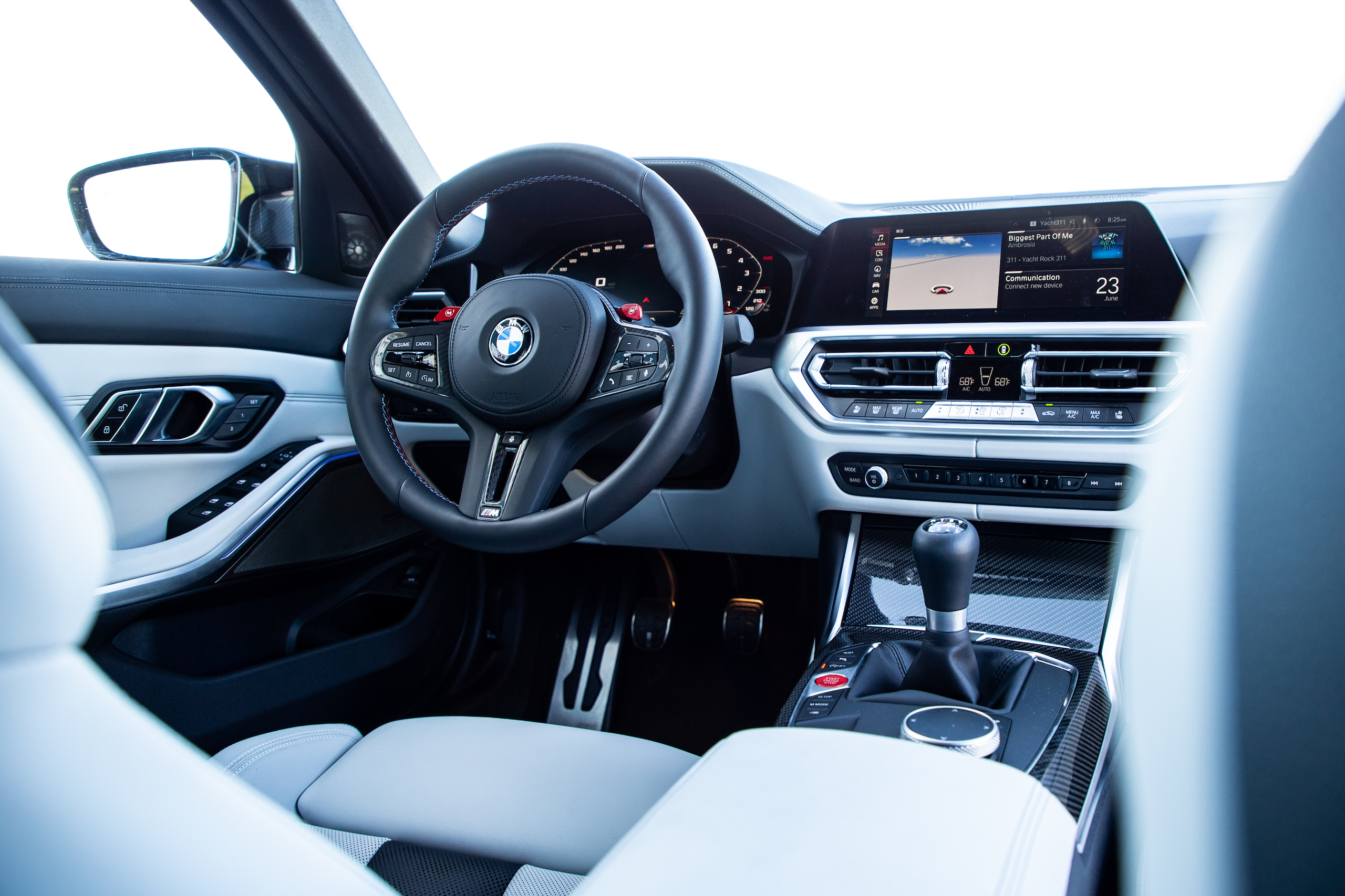 2022 BMW M3 interior driver seat