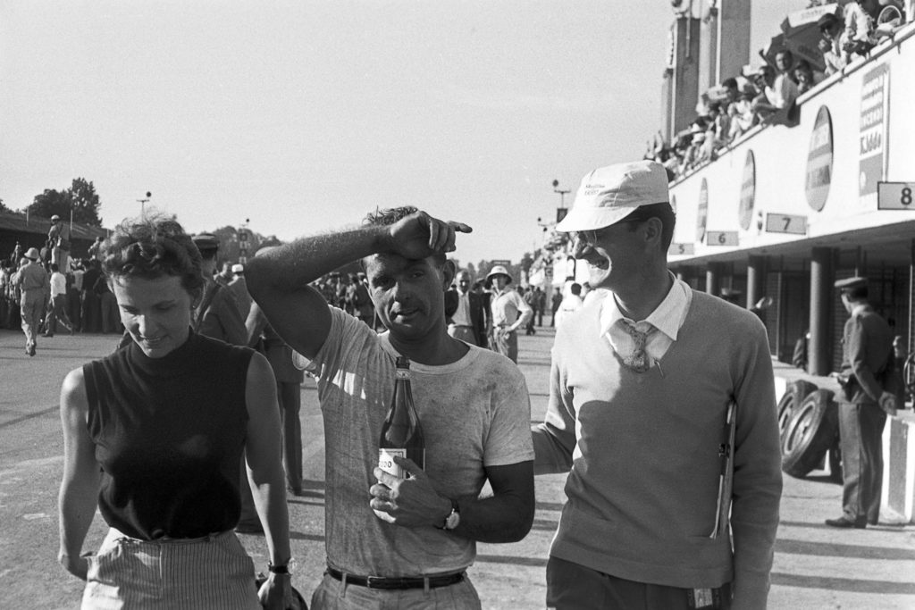 1958 phil hill with ferrari team manager romolo tavoni