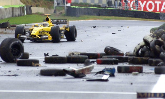Wreckage and rain muddied the 2003 Brazilian Grand Prix results