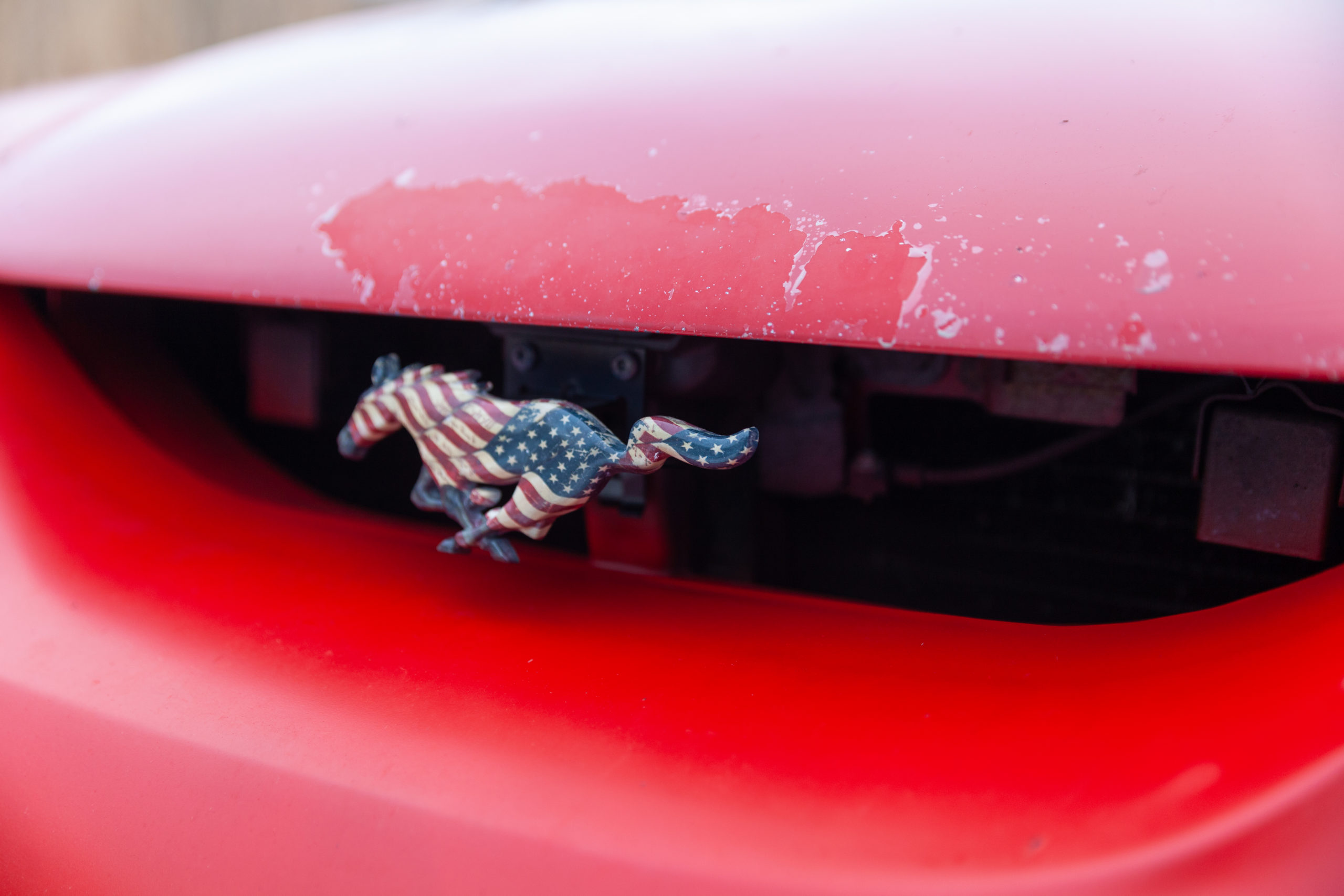Drift Mustang Chris Stark emblem american flag