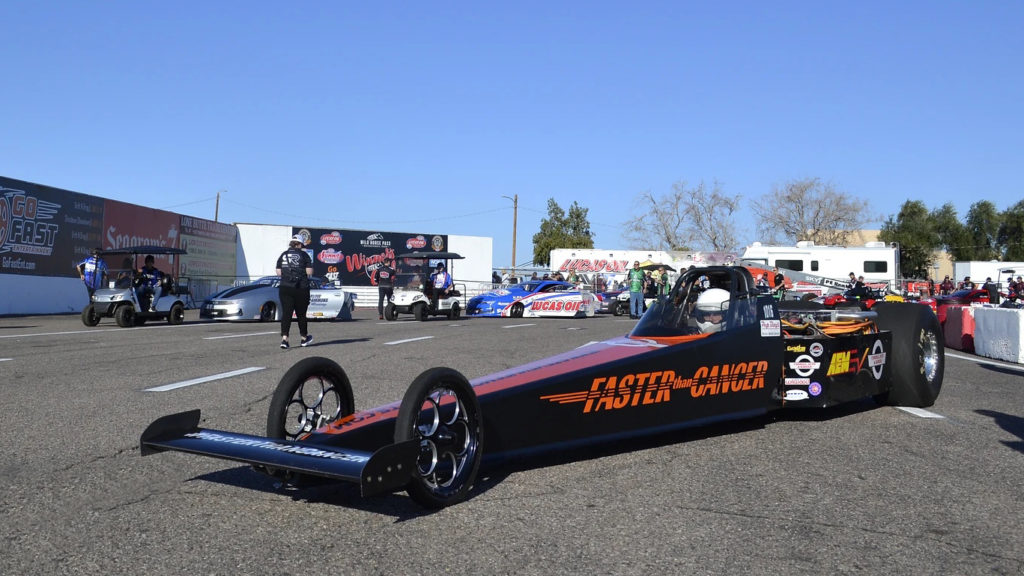 Faster than Cancer electric drag racing car